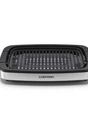 Chefman 6 Serving Electric Indoor Grill W/ Temperature Control Smokeless Stainle
